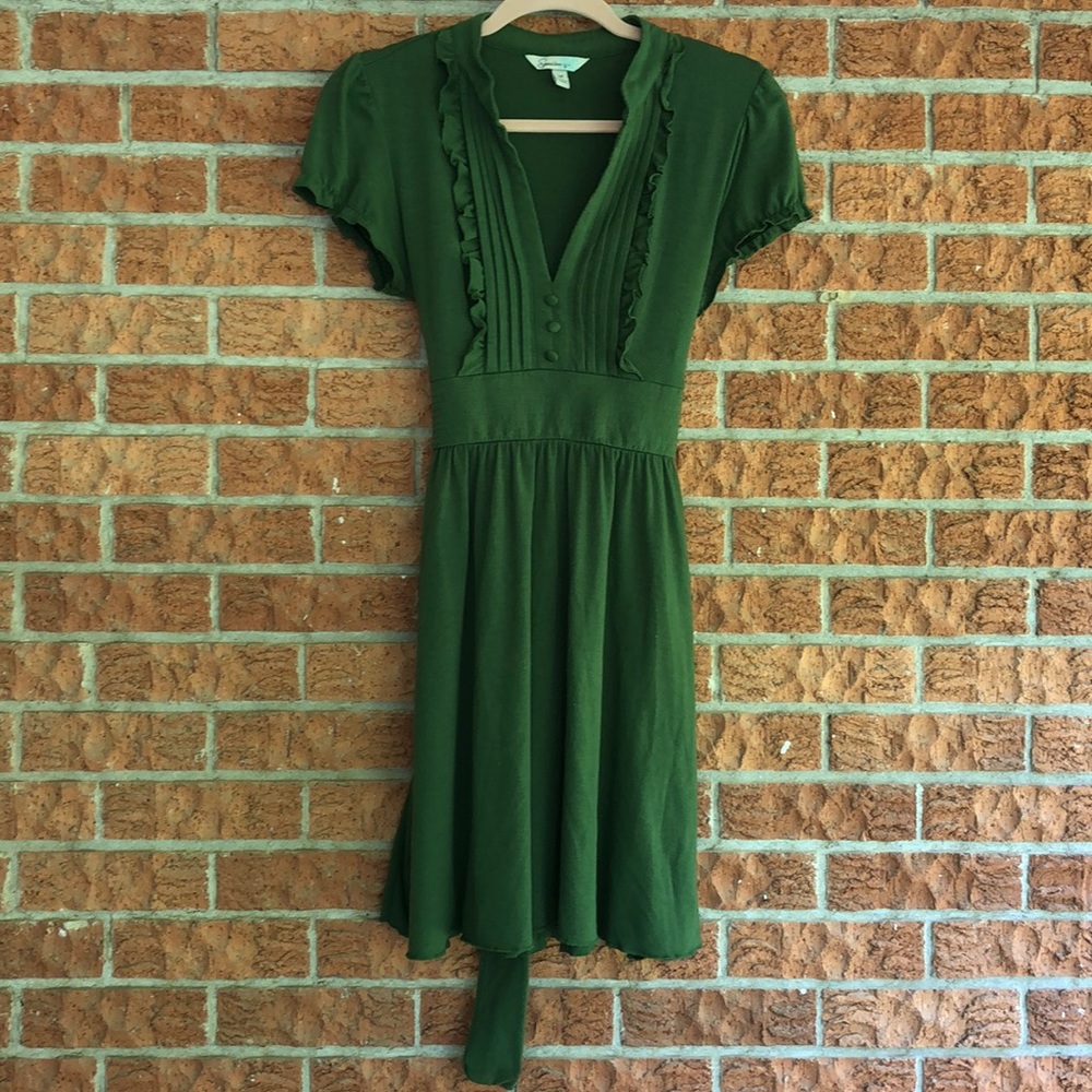 Olive green tie back tunic